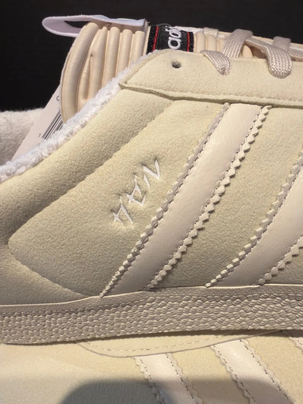 Adidas Gazelle-UA and Sons Collab Style Men's Sneakers in Cream
